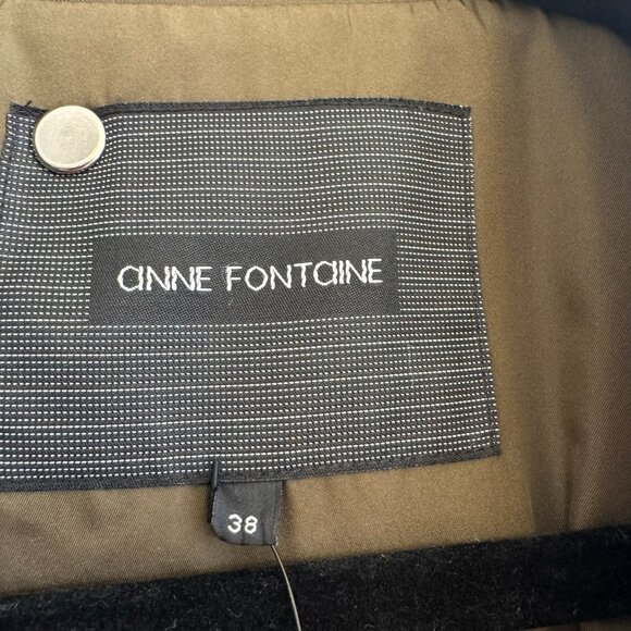 Anne Fontaine Olive Trench Coat - Size 38 - Picture 7 of 7